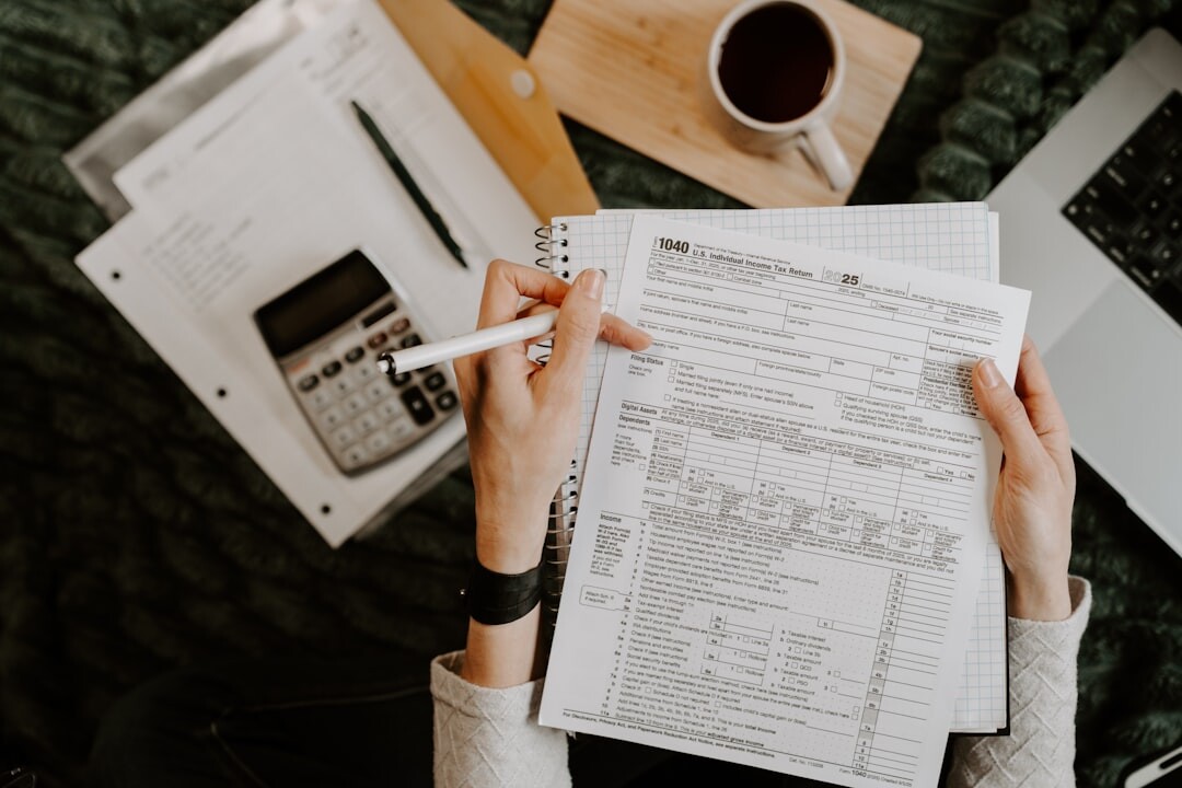 person calculating costs
