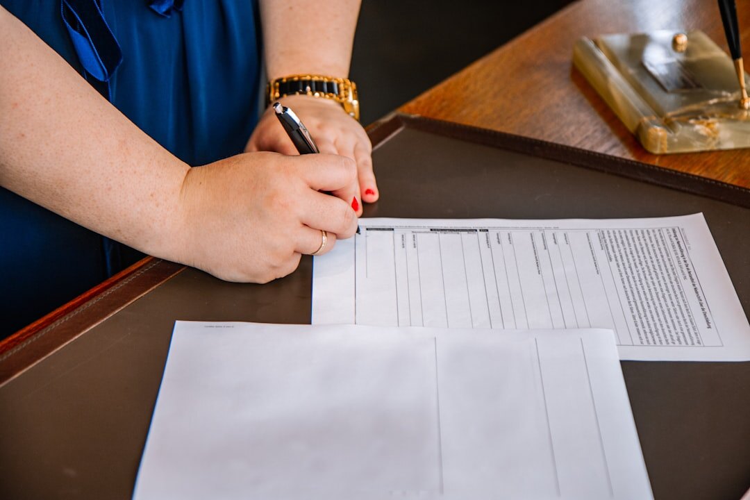 person signing contract